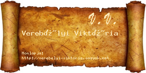 Verebélyi Viktória névjegykártya